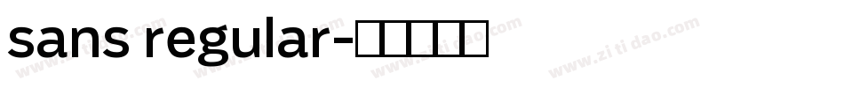 sans regular字体转换
